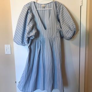 A new day blue and white stripe dress